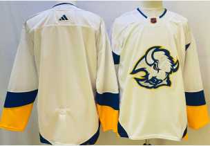 Men%27s Buffalo Sabres Blank White 2022 Reverse Retro Authentic Jersey->buffalo sabres->NHL Jersey